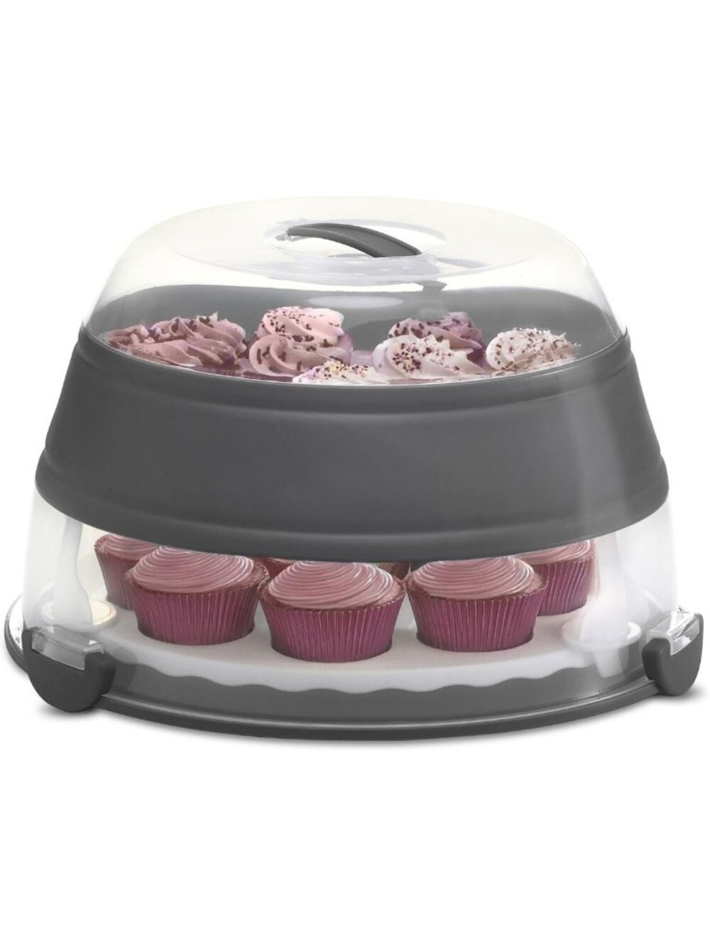 Collapsible Cupcake Carrier - 12-Cup Capacity, Foldable & Portable for Easy